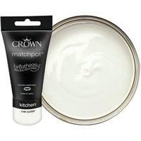 Crown Easyclean Matt Emulsion Kitchen Paint - Milk Bottle Tester Pot - 40ml