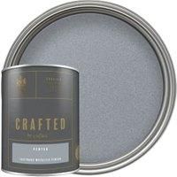 CRAFTED by Crown Lustrous Metallic Interior Wall and Wood Paint Pewter - 1.25L