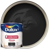 Dulux Non Drip Gloss Paint For Wood And Metal - Black 2.5L