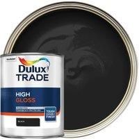 Dulux Trade High Gloss Paint - Black 1L