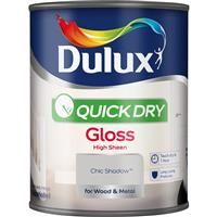 Dulux Quick Dry Gloss Paint For Wood And Metal - Chic Shadow 750Ml