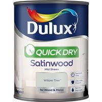 Dulux Quick Dry Satinwood Paint For Wood And Metal - Willow Tree 750Ml