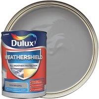 Dulux Weathershield All weather protection Concrete grey Smooth Matt Masonry paint 5L