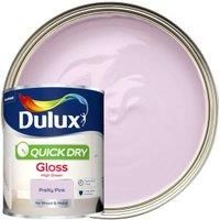 Dulux 5358147 Quick Dry Gloss Paint - Pretty Pink - 750ML