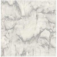 Crown Marble Wallpaper - Modern Feature Metallic Smooth Marble Faux Effect