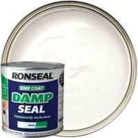 Ronseal One Coat Damp Seal White Paint 2.5L Stain Block Protection Interior Wet