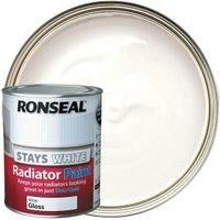 Ronseal Stays White Radiator Paint White Gloss 750ml