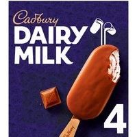 Cadbury Dairy Milk Ice Creams 4 x 90ml (360ml)