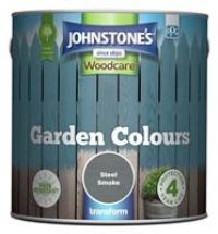 Johnstone/'s 309288 - Garden Colours - Exterior Paint - Fade Resisting - Suitable for Exterior Wood - Steel Smoke - 2.5 L