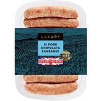 Iceland Luxury 16 Pork Chipolata Sausages 454g