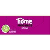 HOME 40pk Resealable Freezer Bags