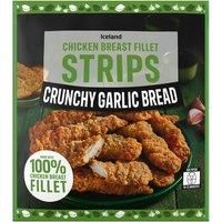 Iceland Chicken Breast Fillet Strips Crunchy Garlic Bread 500g