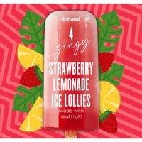 Iceland 4 Strawberry Lemonade Ice Lollies 232g