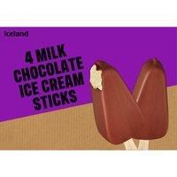 Iceland Milk Chocolate Ice Cream Sticks 252 g (4 x 63 g)