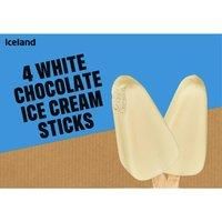 Iceland 4 White Chocolate Ice Cream Sticks 252 g (4 x 63 g)