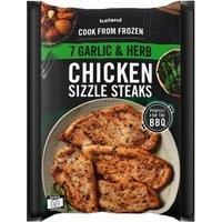 Iceland 7 Garlic & Herb Chicken Sizzle Steaks 450g