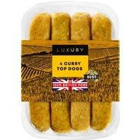 Iceland Luxury 4 Curry Top Dogs 400g