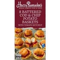 Harry Ramsdens 8 Battered Cod & Chip Potato Baskets 240g