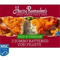 Harry Ramsdens Salt and Vinegar Jumbo Cod Fillets 400g