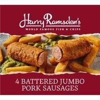 Harry Ramsdens 4 Battered Jumbo Pork Sausages 528g