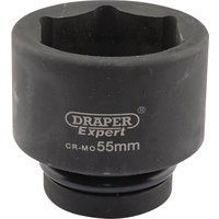 Draper Expert HI-TORQ 6 Point Impact Socket, 1" Sq. Dr., 55mm 05126