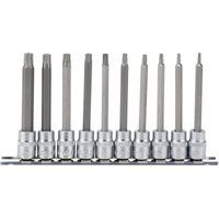 Draper 16333 TX-Star 3/8-Inch Square Drive Security 100 mm Socket Bit 10-Piece Set