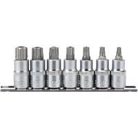 Draper 16334 1/2" Square Drive TX-Star Security 55MM Socket Bit 7 Piece Set