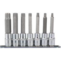 Draper 16338 1/2" Square Drive TX-Star Security 100MM Socket Bit 7 Piece Set