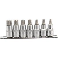 Draper 16341 1/2" Square Drive TX-Star Plus 55MM Socket Bit 7 Piece Set