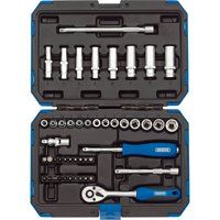 Draper 16355 1/4" Drive 47 Piece Metric Standard / Deep Socket Set 4-14mm