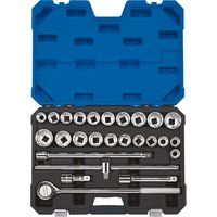 Draper 16484 3/4 Inch Square Drive Combined mm/AF 26 Pieces Socket Set