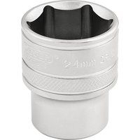 Draper 6 Point Metric Socket, 1/2" Sq. Dr., 24mm