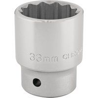 Draper 12 Point Socket, 3/4" Sq. Dr., 33mm