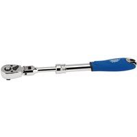 Draper 26810 72 Tooth Flexible Head Extending Reversible Ratchets, 380mm , Blue