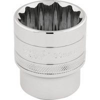 Draper 33586 1/2" Square Drive 12 Point Socket, 30mm Size