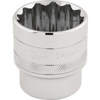 Draper HI-TORQ£ 12 Point Socket, 1/2" Sq. Dr., 32mm