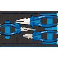 Draper 63262 Heavy Duty Plier 3 Piece Set in 1/4 Drawer Eva Insert Tray