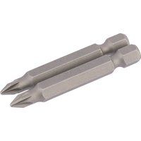 Draper 64227 No.1 1/4" Hex PZ Type Insert Bit 50mm Long (2 Piece)