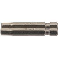 Draper 64259 6mm 1/4" Hex Hexagonal Insert Bit 50mm Long (2 Piece)