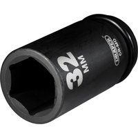 Draper 71924 3/4" Square Drive Hi-Torq 6 Point Deep Impact Socket, 32 mm Size