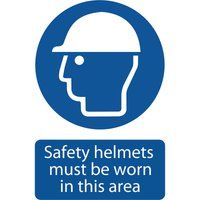 Draper 72869 "Safety Helmet Must Be Worn" Mandatory Sign