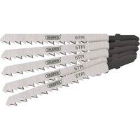 Draper 81719 Expert 5 Piece DT101D 100mm Jigsaw Blade Set, 230 V, Silver, 100 mm