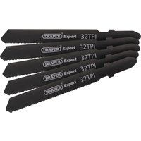 Draper 81731 Expert 5 Piece DT118G 92mm Jigsaw Blade Set, 230 V, Black, 92 mm