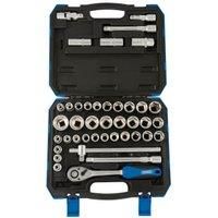 Draper Combined MM/AF Socket Set, 1/2" Sq. Dr. (41 Piece) 82136