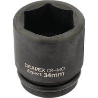 Draper 93267 3/4" Square Drive Expert Hi-Torq 6 Point Impact Socket, 34 mm Size , Blue