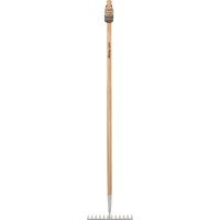 Draper Heritage 99015 Stainless Steel Garden Rake with Ash Handle, Brown