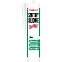 EVO-STIK Sanitary Silicone Sealant Bathroom Kitchen White / Clear PAY 1 POST