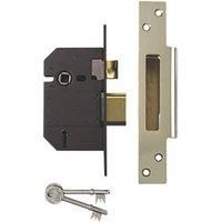 Yale B-BSSL-2.5-PB British Standard 5 Lever Mortice Sashlock, Brass Finish, Boxed, Suitable for External Doors, 2.5 Inch/64 mm