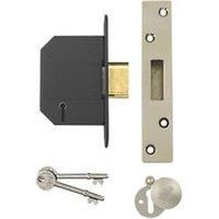 Yale B-BSDL-2.5-PB British Standard 5 Lever Mortice Deadlock, Boxed, Suitable for External Doors, Brass Finish, 2.5 Inch/64 mm