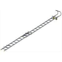 Werner 77102 Double Section Sliding Roof Ladder 3.77m, Silver, One Size